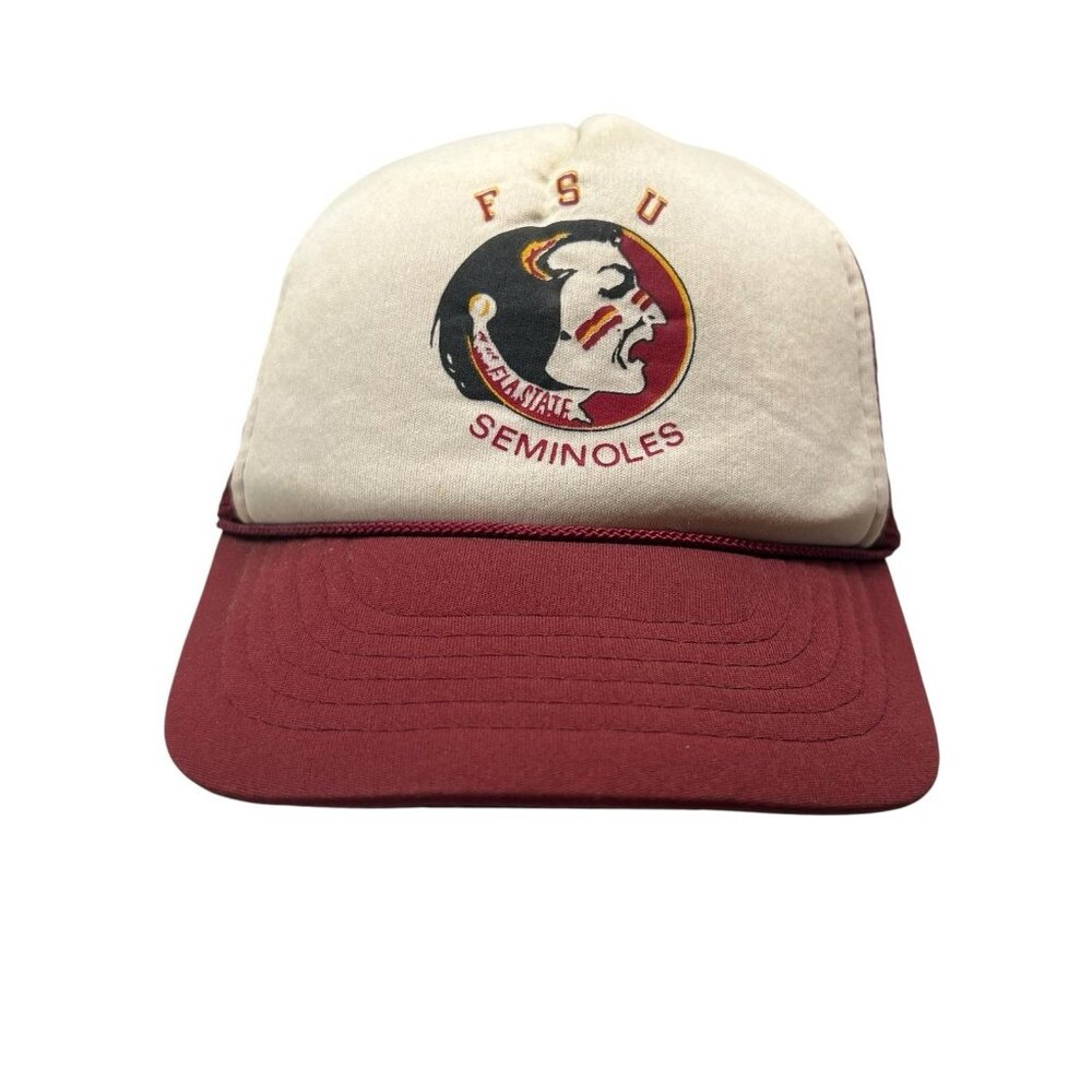 Florida State Seminoles Snapback Trucker Hat Cap Dad FSU Football Vintage 80's